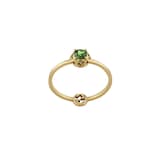 Gucci Gucci Interlocking 18ct Yellow Gold & Green Tourmaline Ring