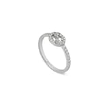 Gucci 18ct White Gold 0.28ct Diamond Interlocking G Ring
