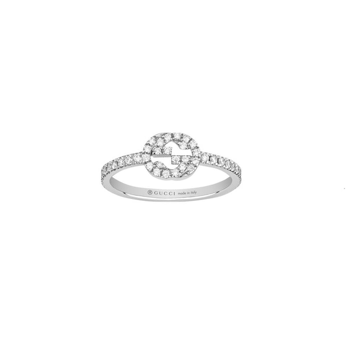 Gucci Gucci Interlocking 18ct White Gold 0.28ct Diamond Ring