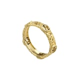 Gucci 18ct Yellow Gold Interlocking G Textured Ring