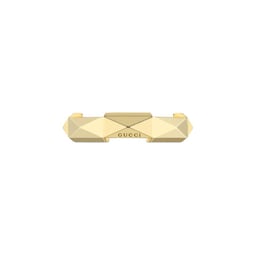 37341695 - 18ct Yellow Gold Gucci Link to Love Studded Ring - 5mm