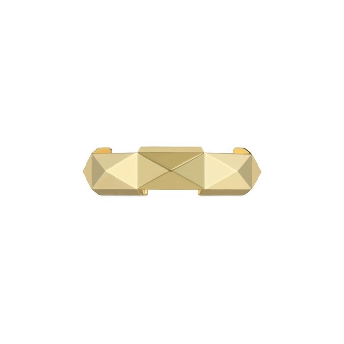 Gucci 18ct Yellow Gold Gucci Link to Love Studded Ring - 6mm