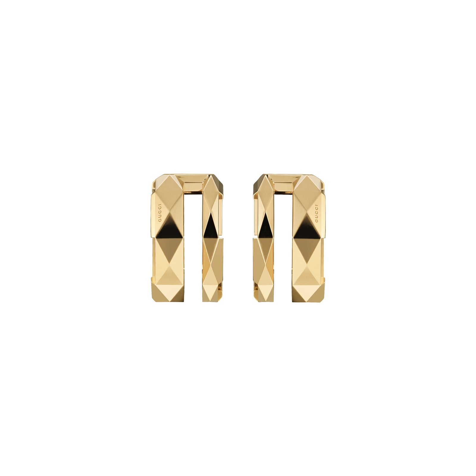 Gucci 18ct Yellow Gold Gucci Link to Love Stud Hoop Earrings