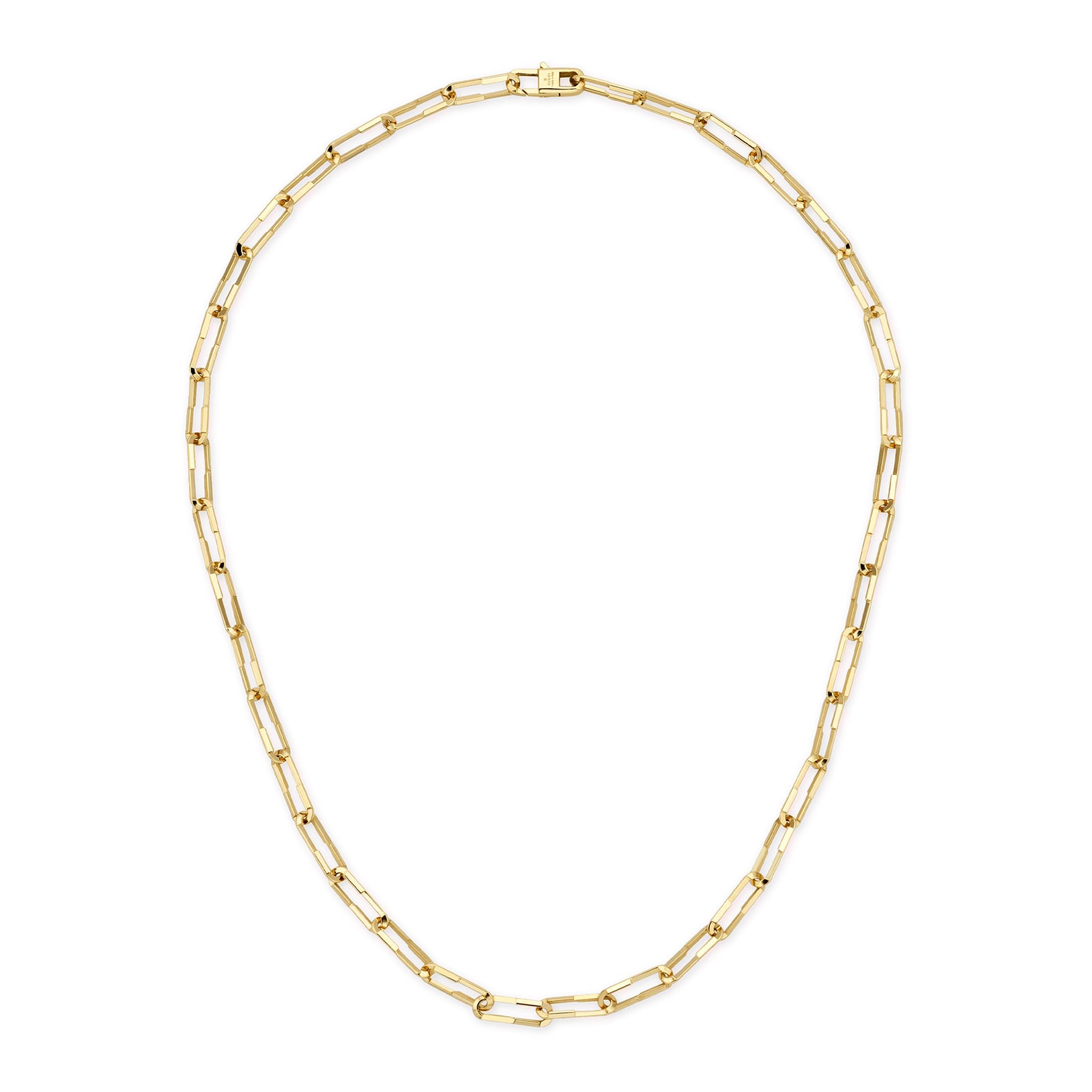 18ct Yellow Gold Paper Clip Gucci Link to Love Chain Necklace image