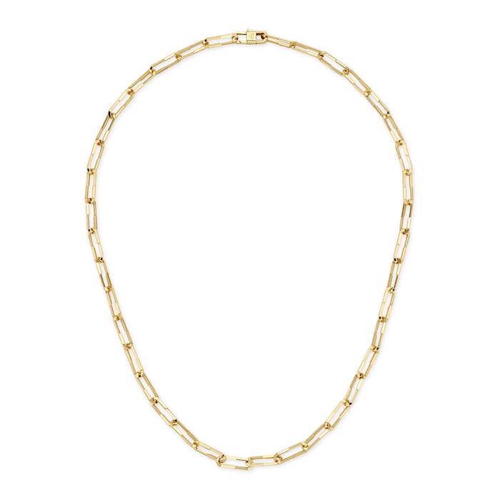 Gucci 18ct Yellow Gold Paper Clip Gucci Link to Love Chain Necklace