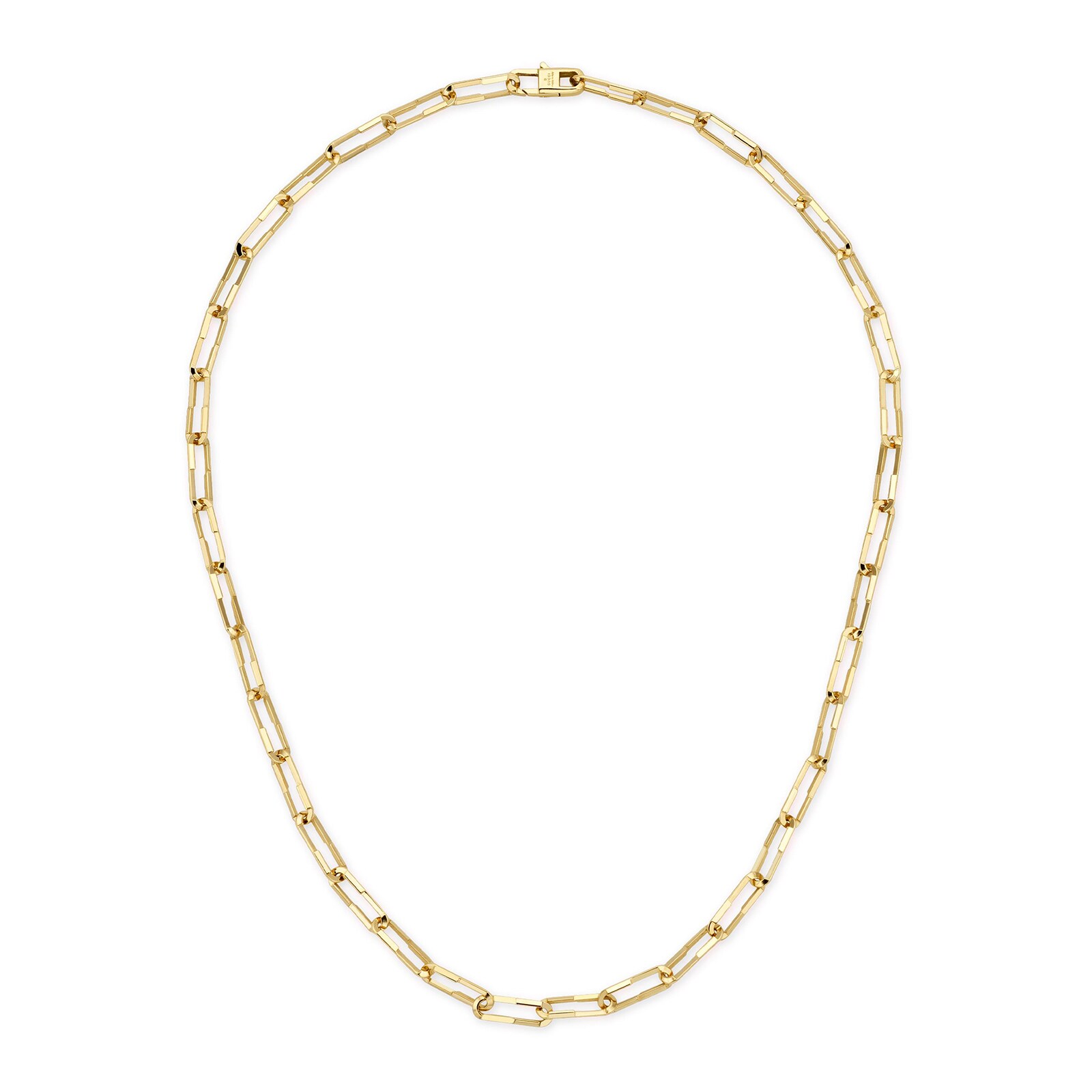 18ct Yellow Gold Paper Clip Gucci Link to Love Chain Necklace 18ct Yellow Gold Paper Clip Gucci Link to Love Chain Necklace