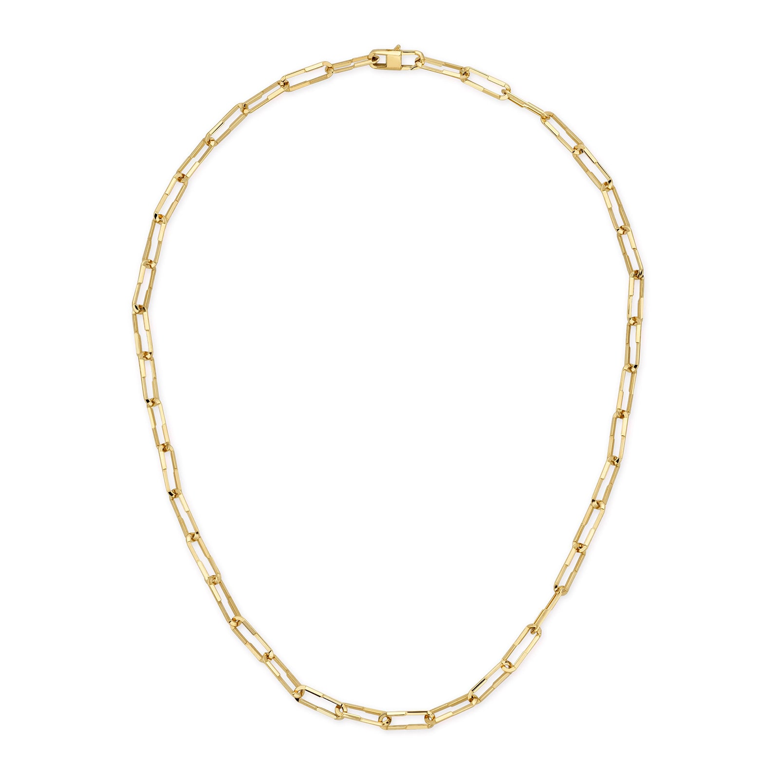 Gucci 18ct Yellow Gold Paper Clip Gucci Link to Love Chain Necklace ...