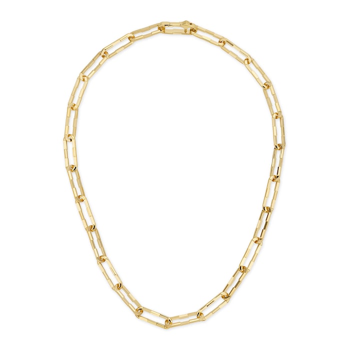 Gucci 18ct Yellow Gold Paper Clip Gucci Link to Love Thick Chain Necklace