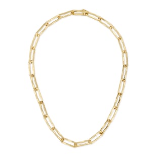 Gucci 18ct Yellow Gold Paper Clip Gucci Link to Love Thick Chain Necklace