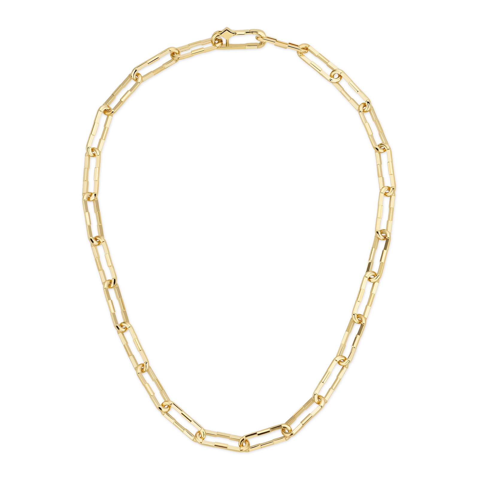 Gucci 18ct Yellow Gold Paper Clip Gucci Link to Love Thick Chain Necklace