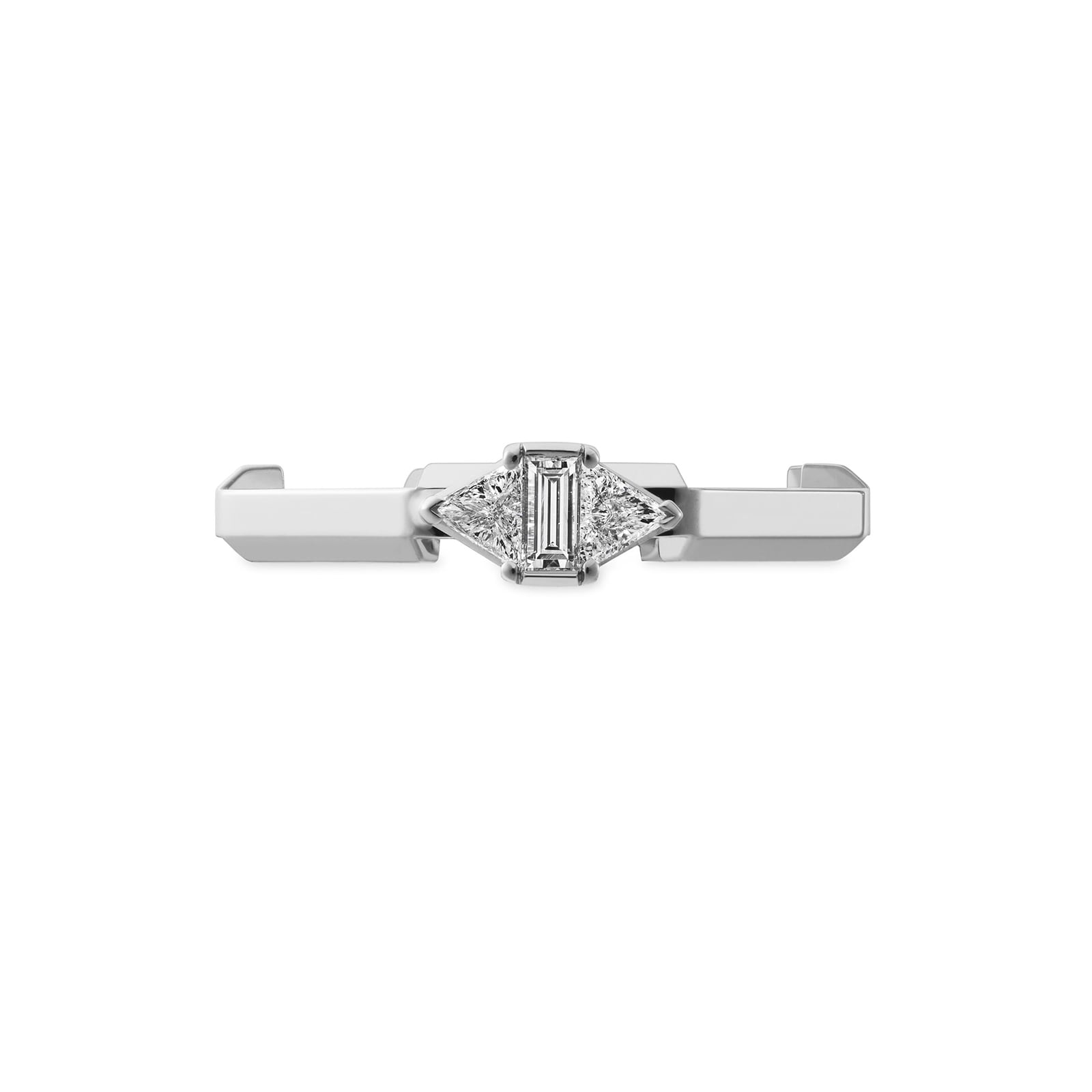 Gucci 18ct White Gold Gucci Link to Love 0.17cttw Diamond Ring