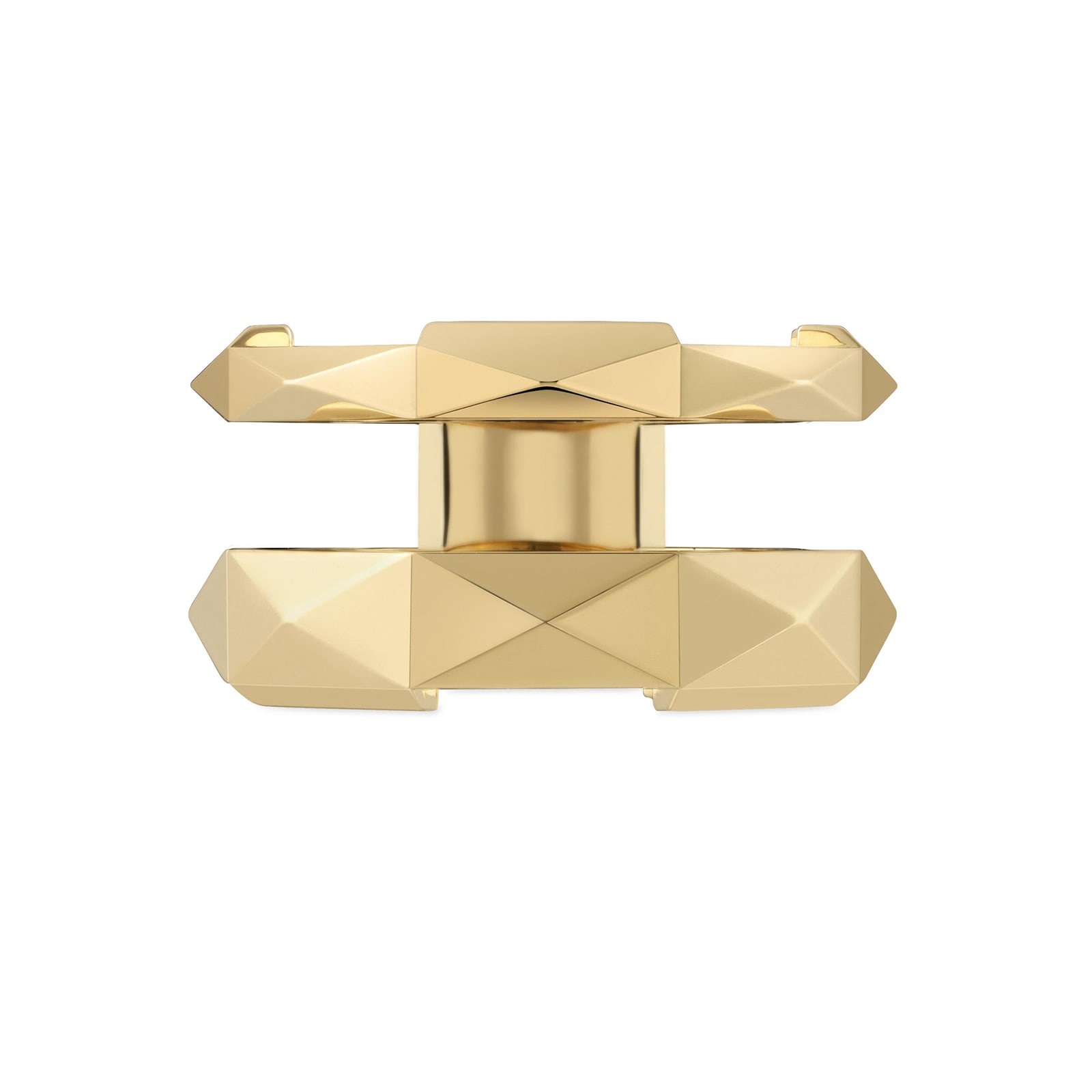 Gucci 18ct Yellow Gold Gucci Link to Love Studded Double Ring Gucci 18ct Yellow Gold Gucci Link to Love Studded Double Ring