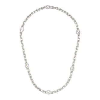 Gucci Gucci Interlocking Sterling Silver Chain Necklace