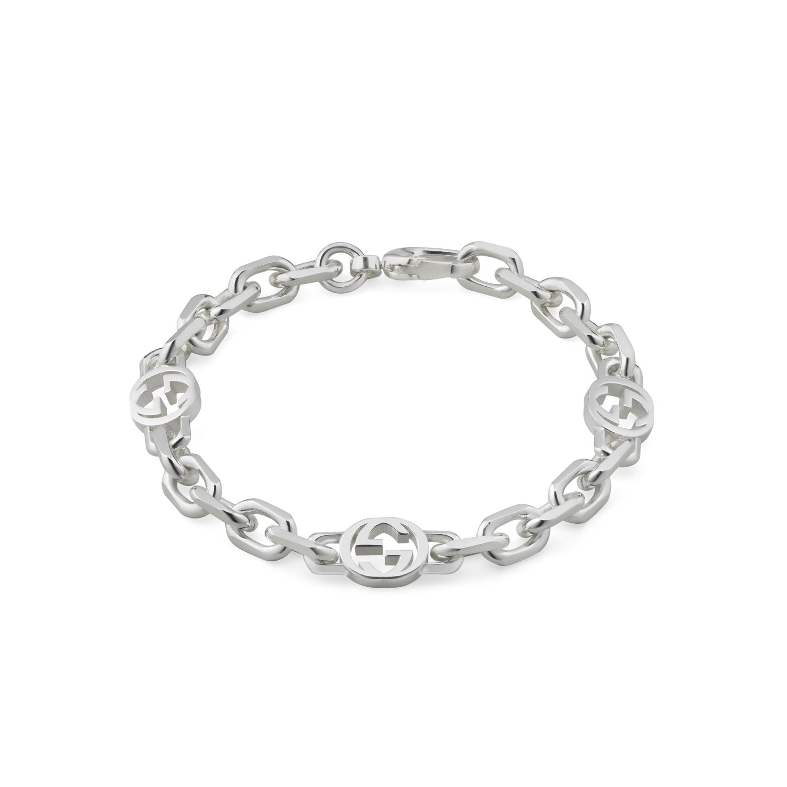 Gucci Gucci Interlocking Sterling Silver Chain Bracelet - 17cm Gucci Gucci Interlocking Sterling Silver Chain Bracelet - 17cm