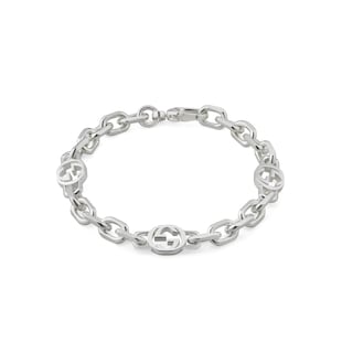 Gucci Gucci Interlocking Sterling Silver Chain Bracelet - 17cm