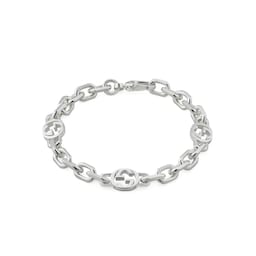37341715 - Gucci Interlocking Sterling Silver Chain Bracelet - 18cm