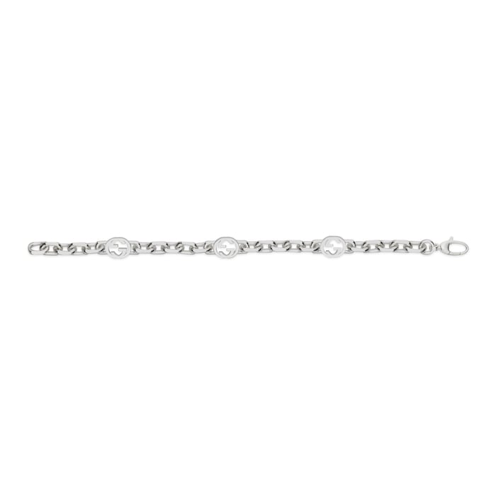 Gucci Gucci Interlocking Sterling Silver Chain Bracelet - 18cm