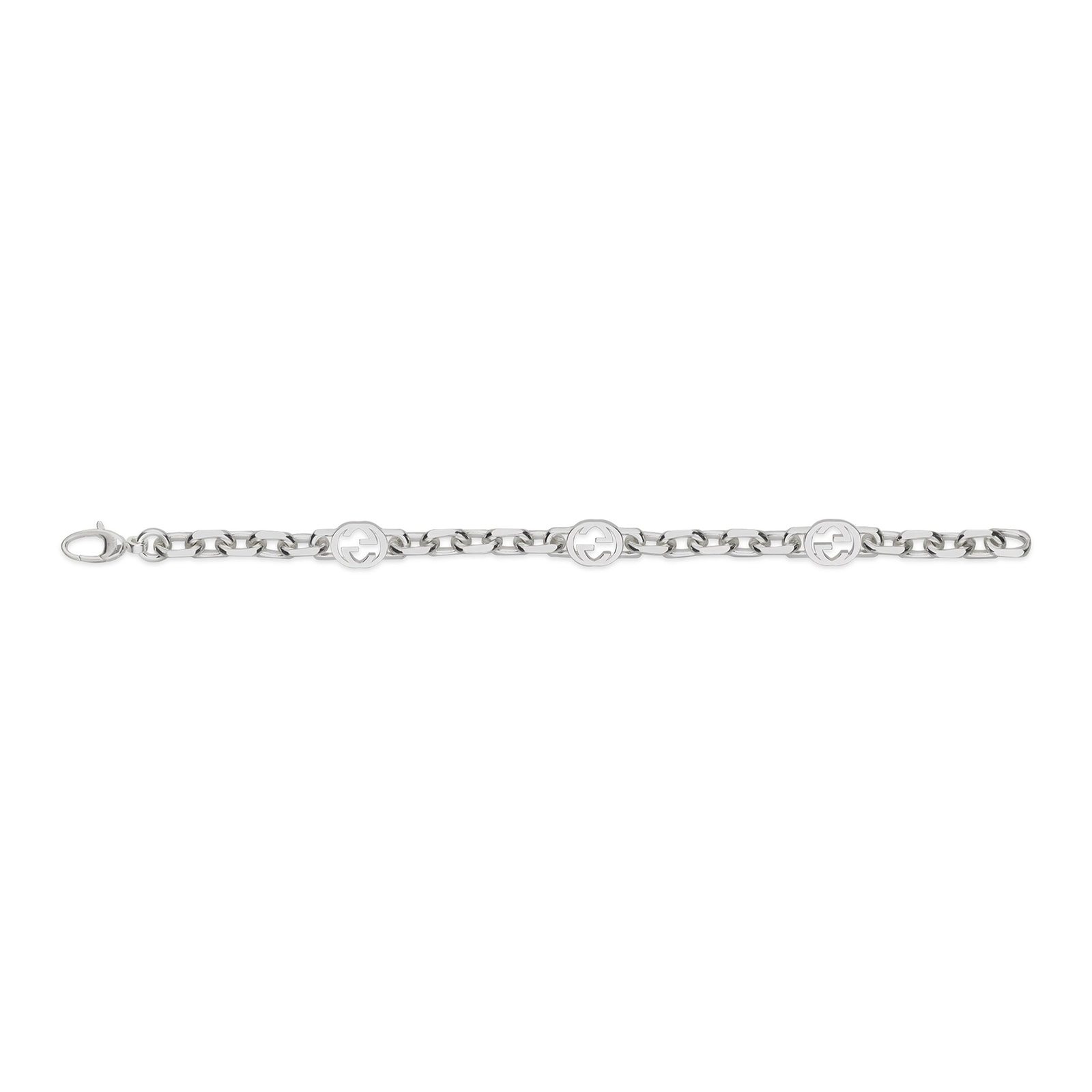 Gucci Gucci Interlocking Sterling Silver Chain Bracelet - 18cm