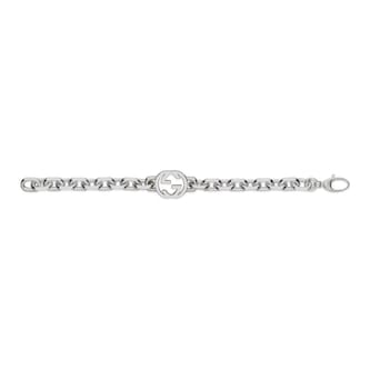 Gucci Gucci Interlocking Sterling Silver Chain Bracelet - 19cm