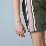 Gucci Gucci Interlocking Sterling Silver & Blue Enamel Bracelet - 19cm