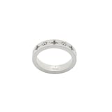 Gucci Sterling Silver GG Signature Bee 4mm Ring Size 6