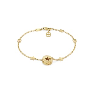 Gucci 18k Yellow Gold Icon Cut-out Star Bracelet 16cm