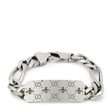 Gucci Sterling Silver GG Signature Bee Bracelet 19cm