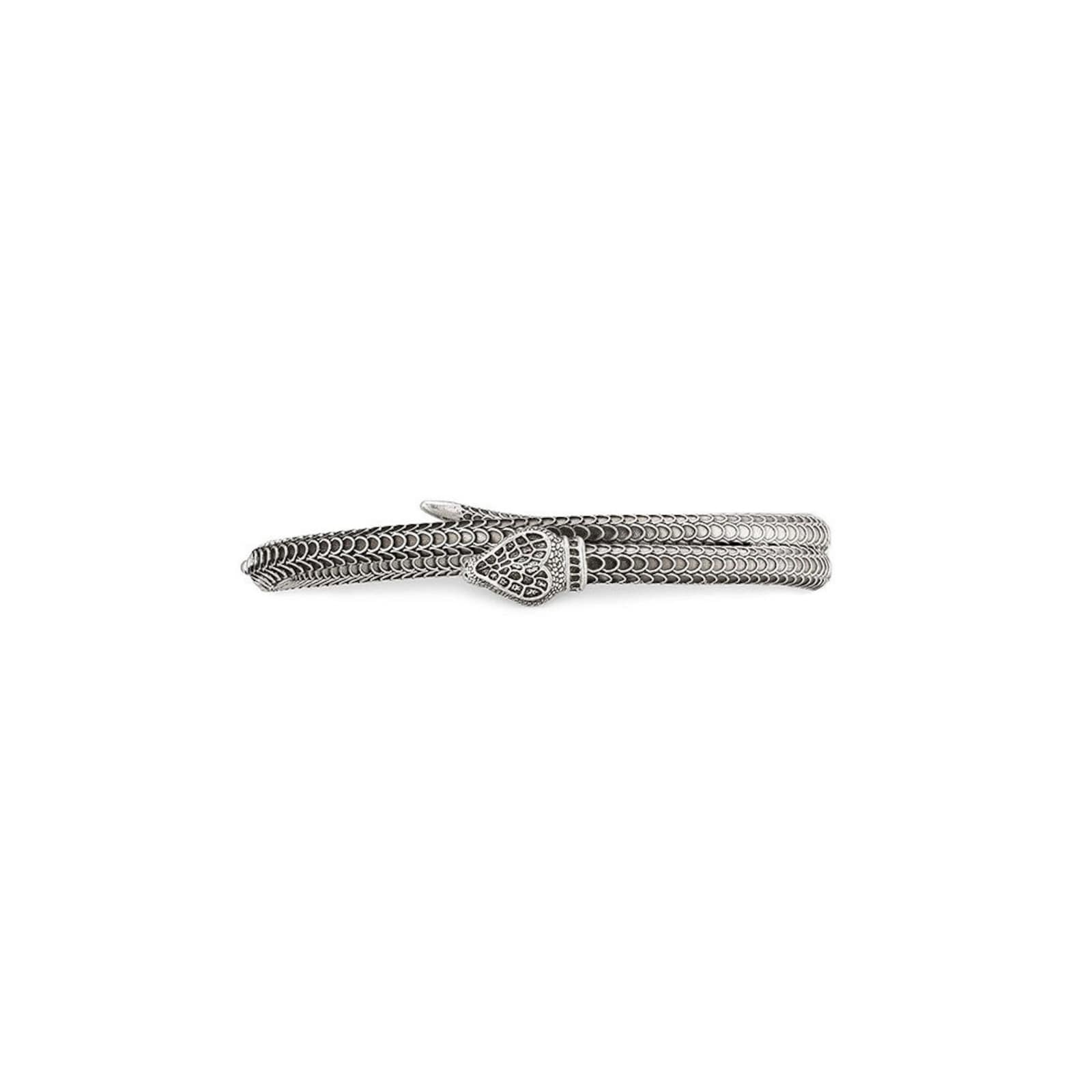 Gucci Garden Sterling Silver Aged Snake Bracelet YBA577283001018 ...