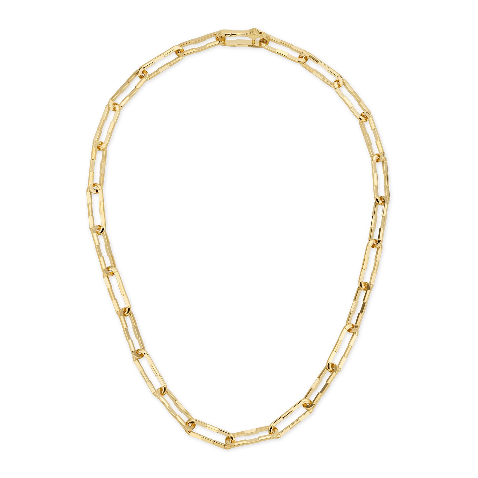 Gucci 18k Yellow Gold Gucci Link to Love 3mm Link Necklace 16.5"