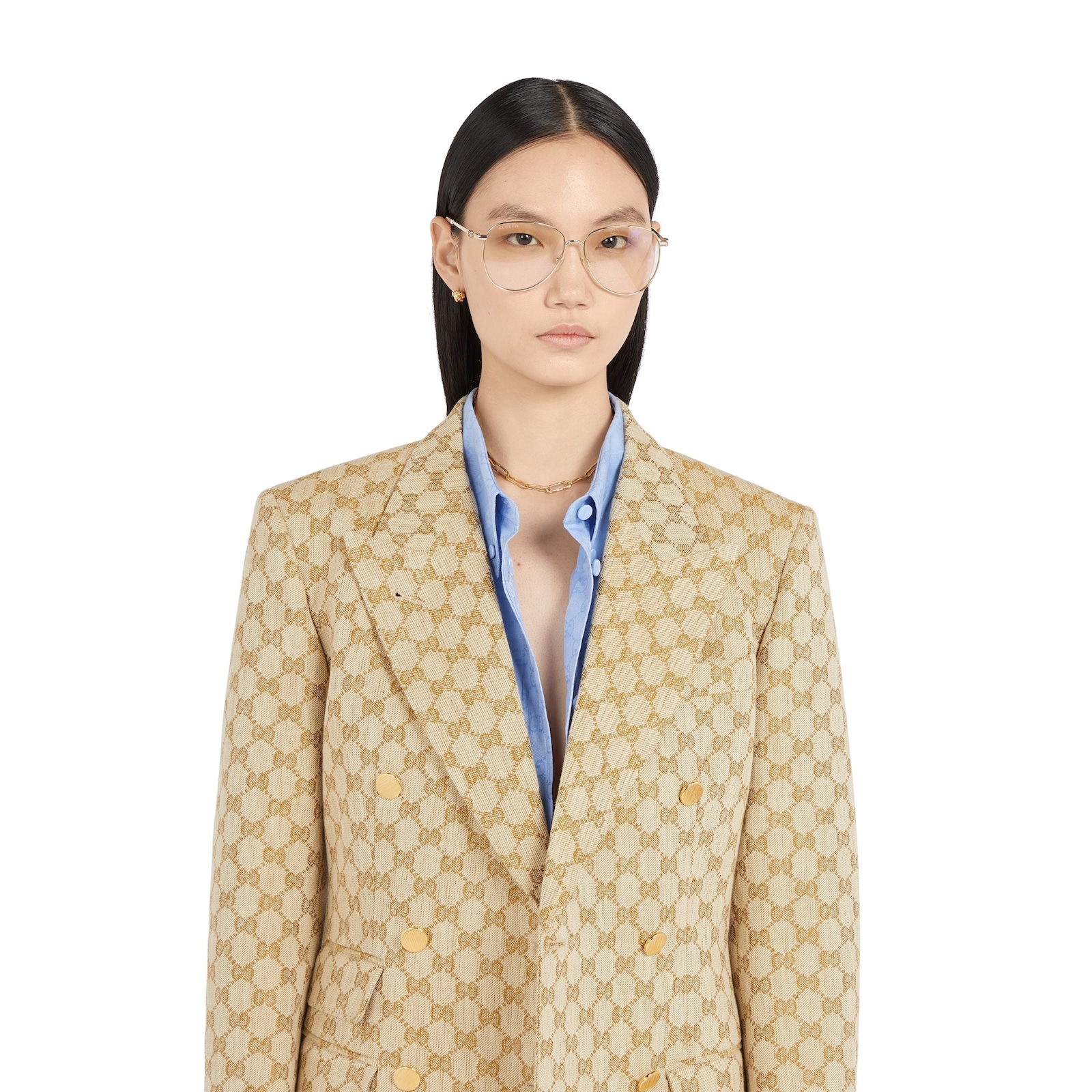 Gucci 18k Yellow Gold Gucci Link to Love 3mm Link Necklace 16.5"