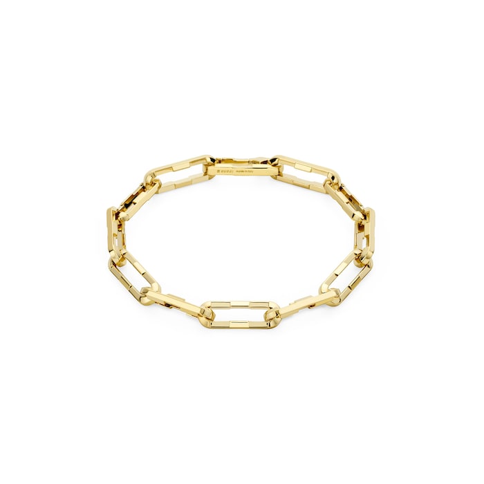 Gucci 18k Yellow Gold Gucci Link to Love 3mm Link Bracelet 17cm