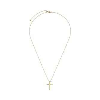 Gucci 18k Yellow Gold Link to Love Cross Pendant