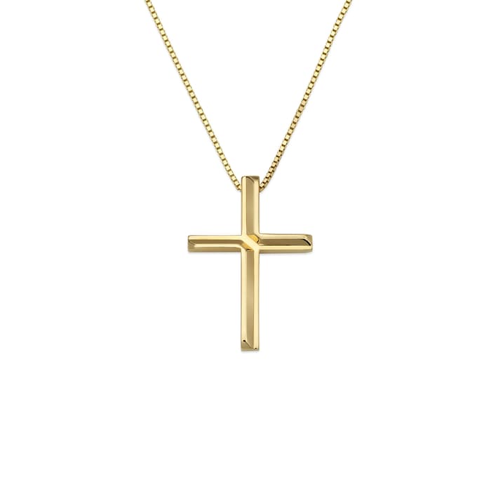 Gucci 18k Yellow Gold Link to Love Cross Pendant