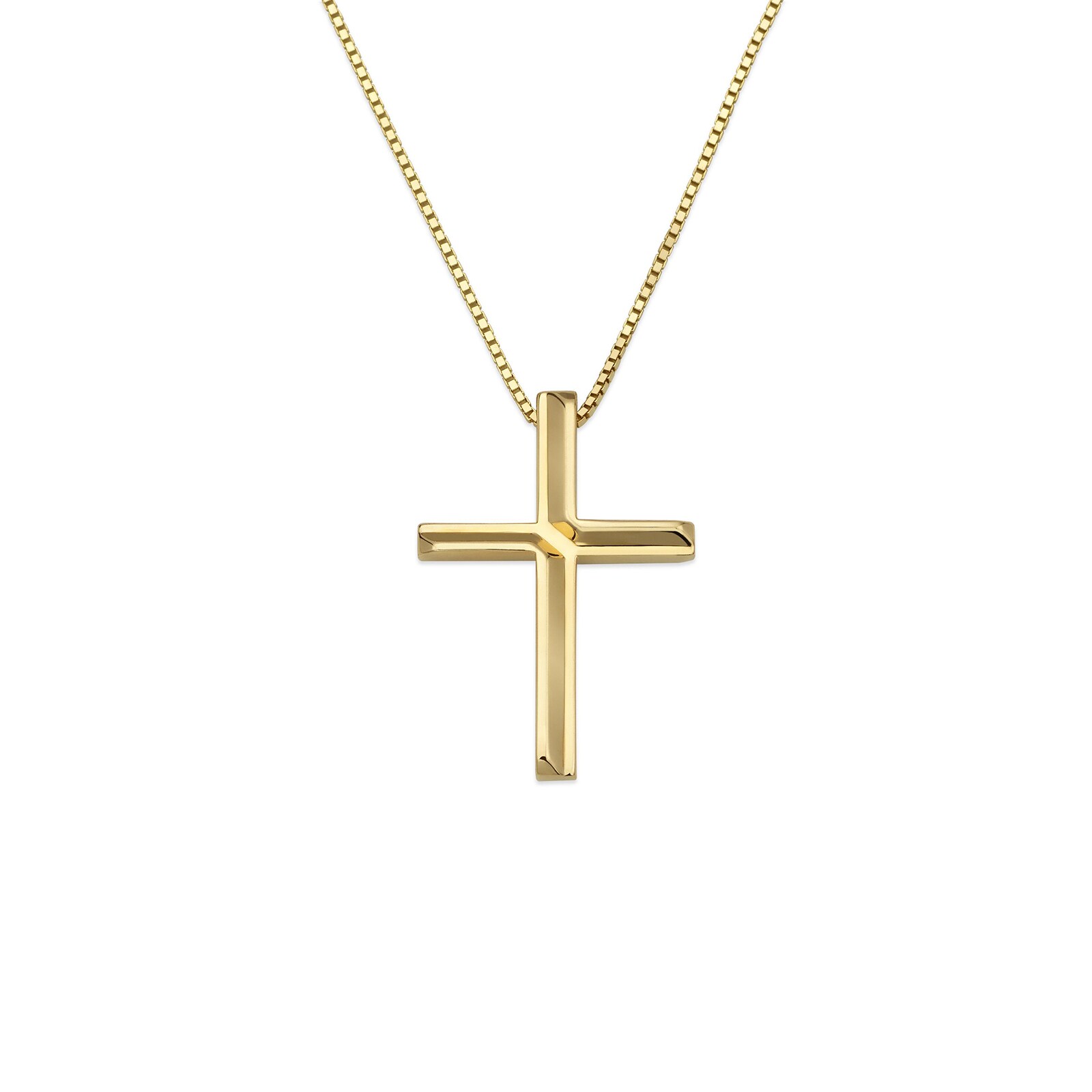 Gucci 18k Yellow Gold Link to Love Cross Pendant