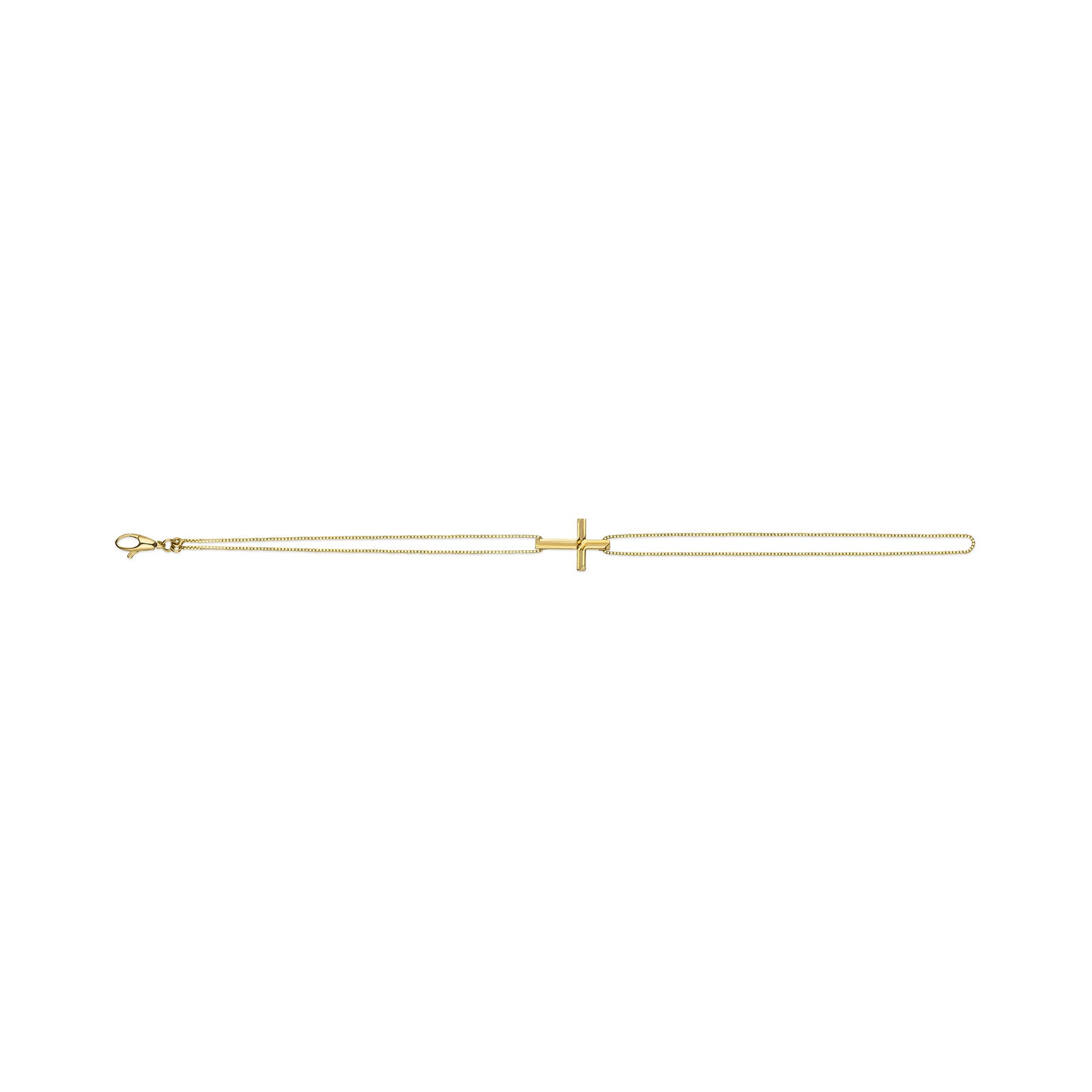 Gucci 18k Yellow Gold Link to Love Cross Charm Bracelet 16cm