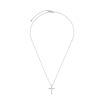 Gucci 18k White Gold Link to Love Cross Pendant Gucci 18k White Gold Link to Love Cross Pendant