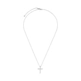 Gucci 18k White Gold Link to Love Cross Pendant