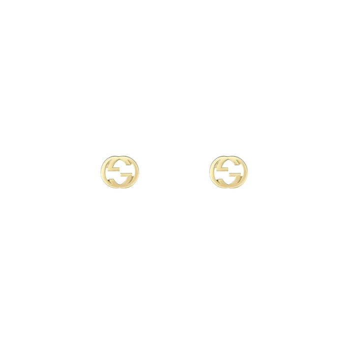 Gucci Gucci Interlocking 18k Yellow Gold Stud Earrings