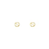 Gucci 18k Yellow Gold Interlocking G Stud Earrings