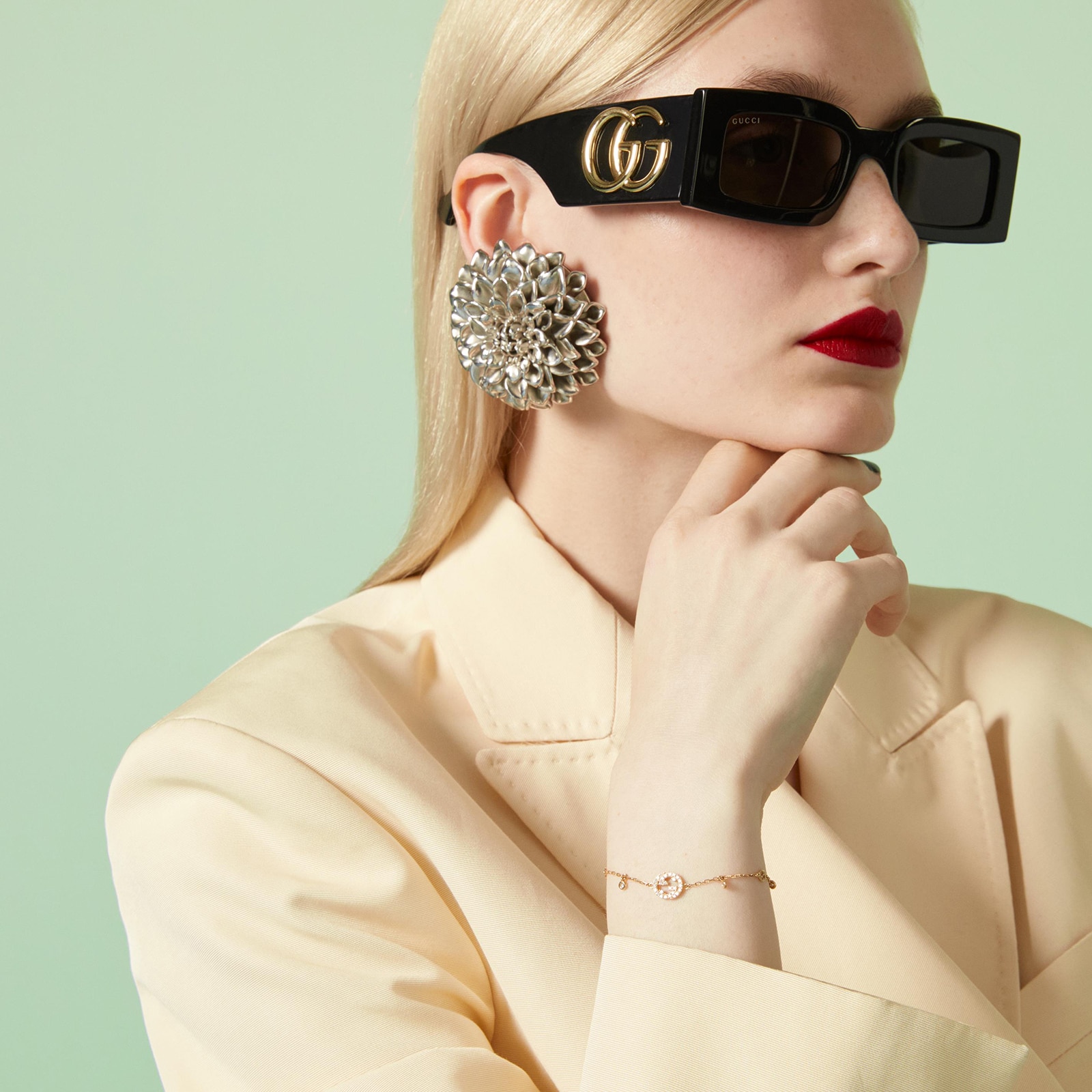 Gucci Gucci Interlocking 18k Yellow Gold 0.20cttw Diamond Bracelet 16cm Gucci Gucci Interlocking 18k Yellow Gold 0.20cttw Diamond Bracelet 16cm