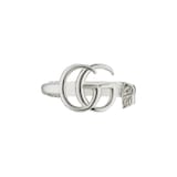 Gucci Sterling Silver GG Marmont Key Ring Size 5.75