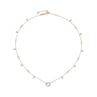 Gucci Gucci Interlocking 18k Rose Gold 0.27cttw Diamond Necklace 16.5" Gucci Gucci Interlocking 18k Rose Gold 0.27cttw Diamond Necklace 16.5"