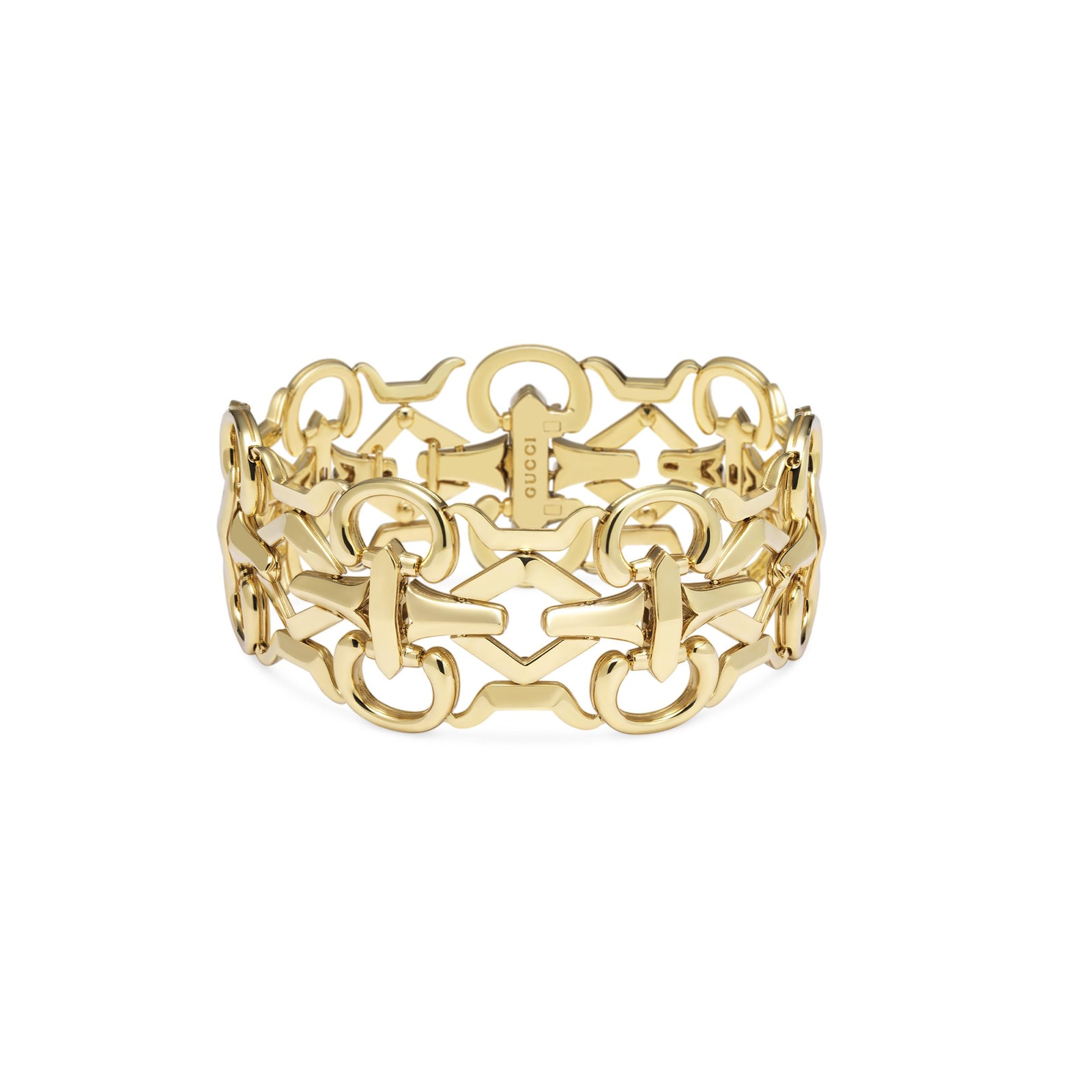 Gucci 18K Yellow Gold Horsebit Double Row Bracelet Gucci 18K Yellow Gold Horsebit Double Row Bracelet