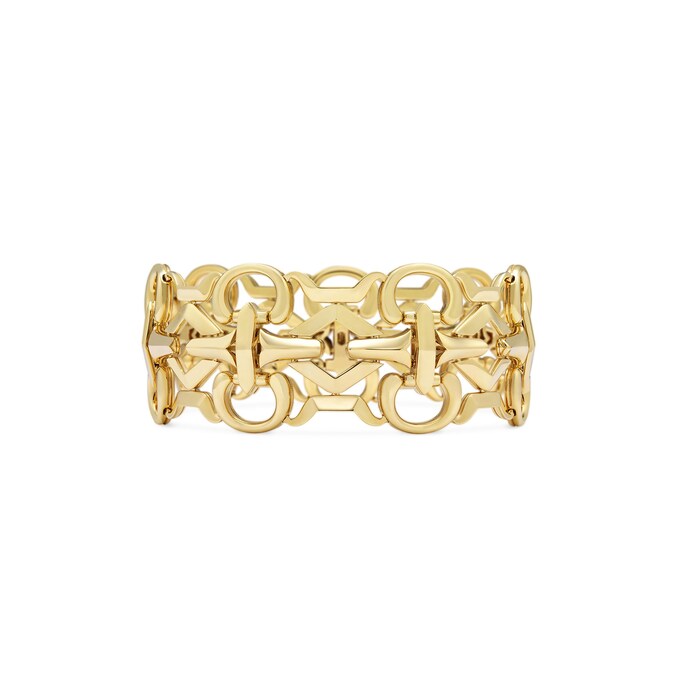 Gucci 18K Yellow Gold Horsebit Double Row Bracelet