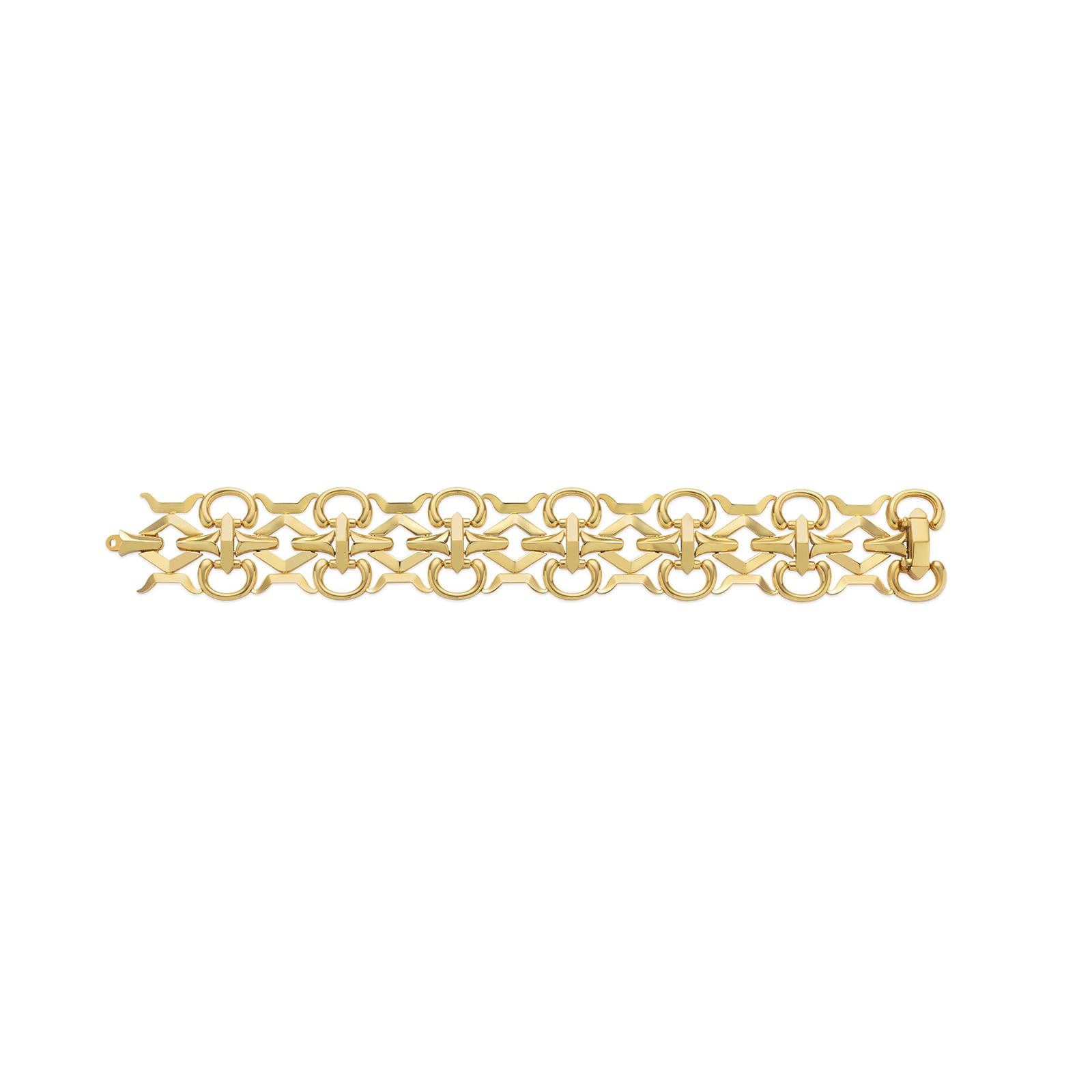 Gucci 18K Yellow Gold Horsebit Double Row Bracelet