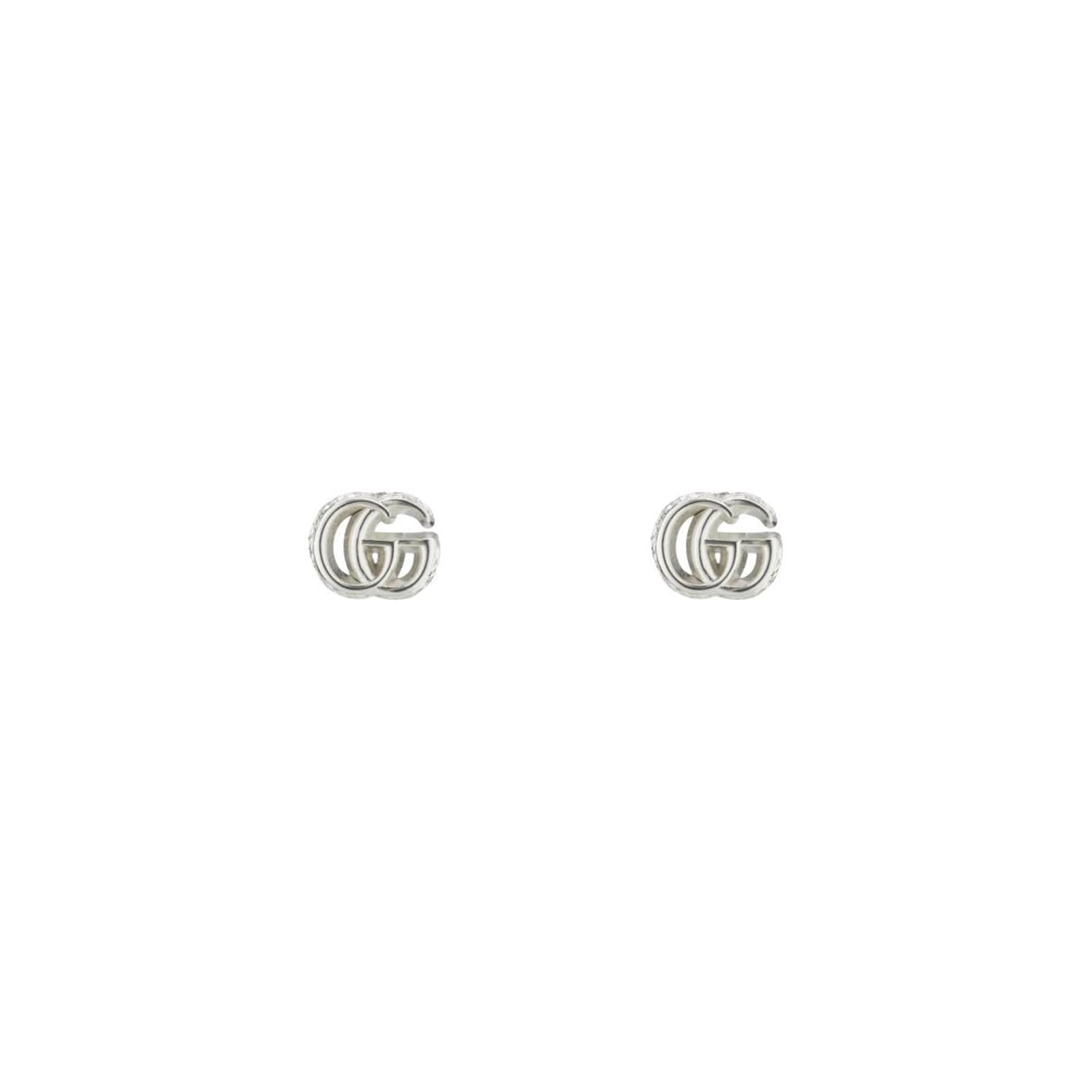 Gucci Sterling Silver GG Marmont Aged Stud Earrings YBD62775500100U |  Goldsmiths