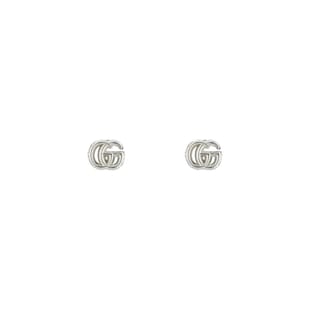 Gucci Sterling Silver GG Marmont Logo Earrings
