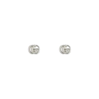 Gucci Sterling Silver GG Marmont Logo Earrings