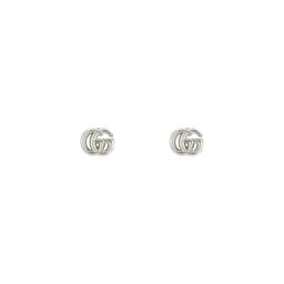37341805 - Sterling Silver GG Marmont Logo Earrings