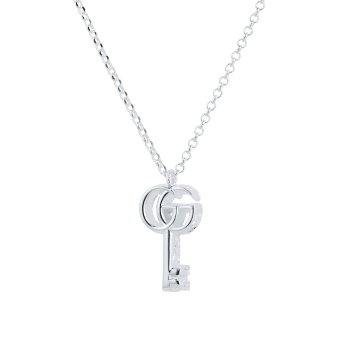 Gucci Sterling Silver GG Marmont Key Necklace YBB770723001 | Goldsmiths